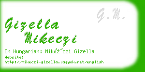 gizella mikeczi business card